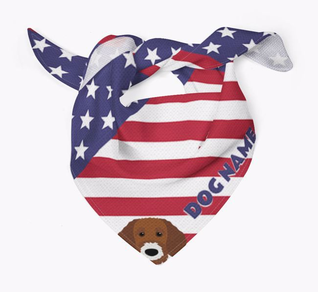 Personalized Stars and Stripes Bandana for your {breedFullName}